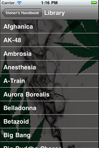 זנים בסדר אלפביתי - Marijuana handbook
