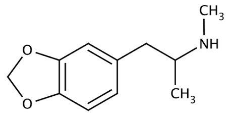 MDMA: נוסחה כימית - Methylenedioxymethamphetamine