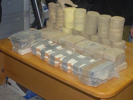 תפיסת סמים בגבול מצרים - 90 קילוגרמים של חשיש ו-5 קילוגרם קוקאין