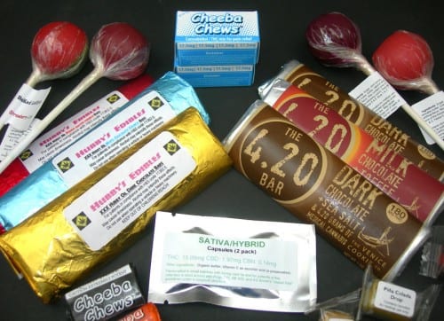 סוכריות, שוקולדים ומסטיקים המכילים THC