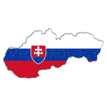 דגל ומפת סלובקיה