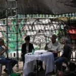על הבמה מימין לשמאל: שלומי סנדק, יאיר גלר, עינת וילף, אברי גלעד
