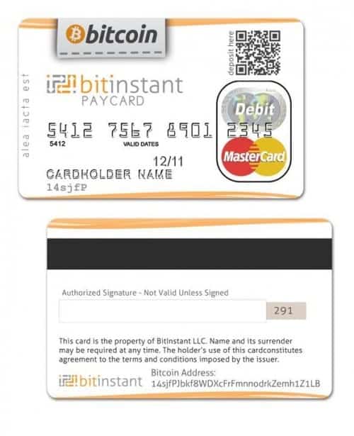 כרטיס אשראי מיוחד למטבעות "ביטקוין"