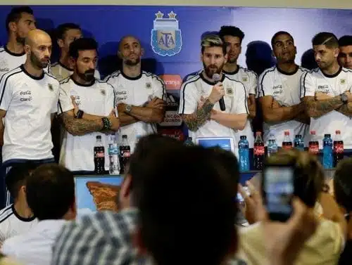 נבחרת ארגנטינה במסיבת עיתונאים