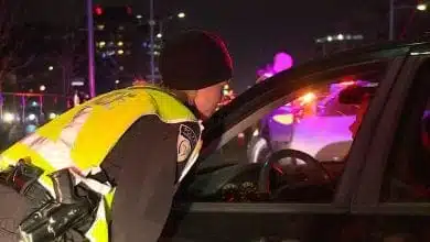 שוטרת קנדה בודקת רכב נהיגה קנאביס
